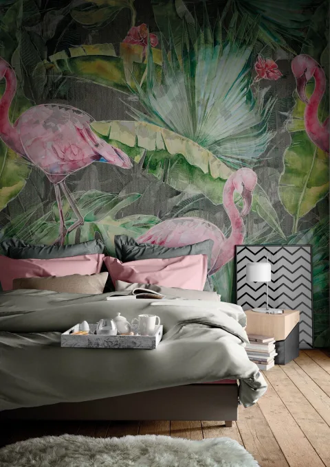 cvetne tapete animal print tapete FLAMINGO 02