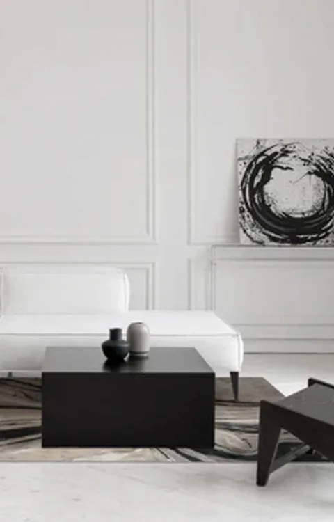 tepisi carpet decor handmade Blur Black 09